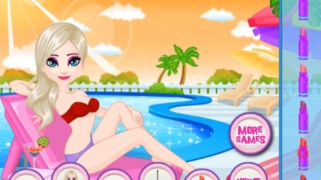 Princess Pool Party Fashion Холодное сердце: модная Эльза у бассейна