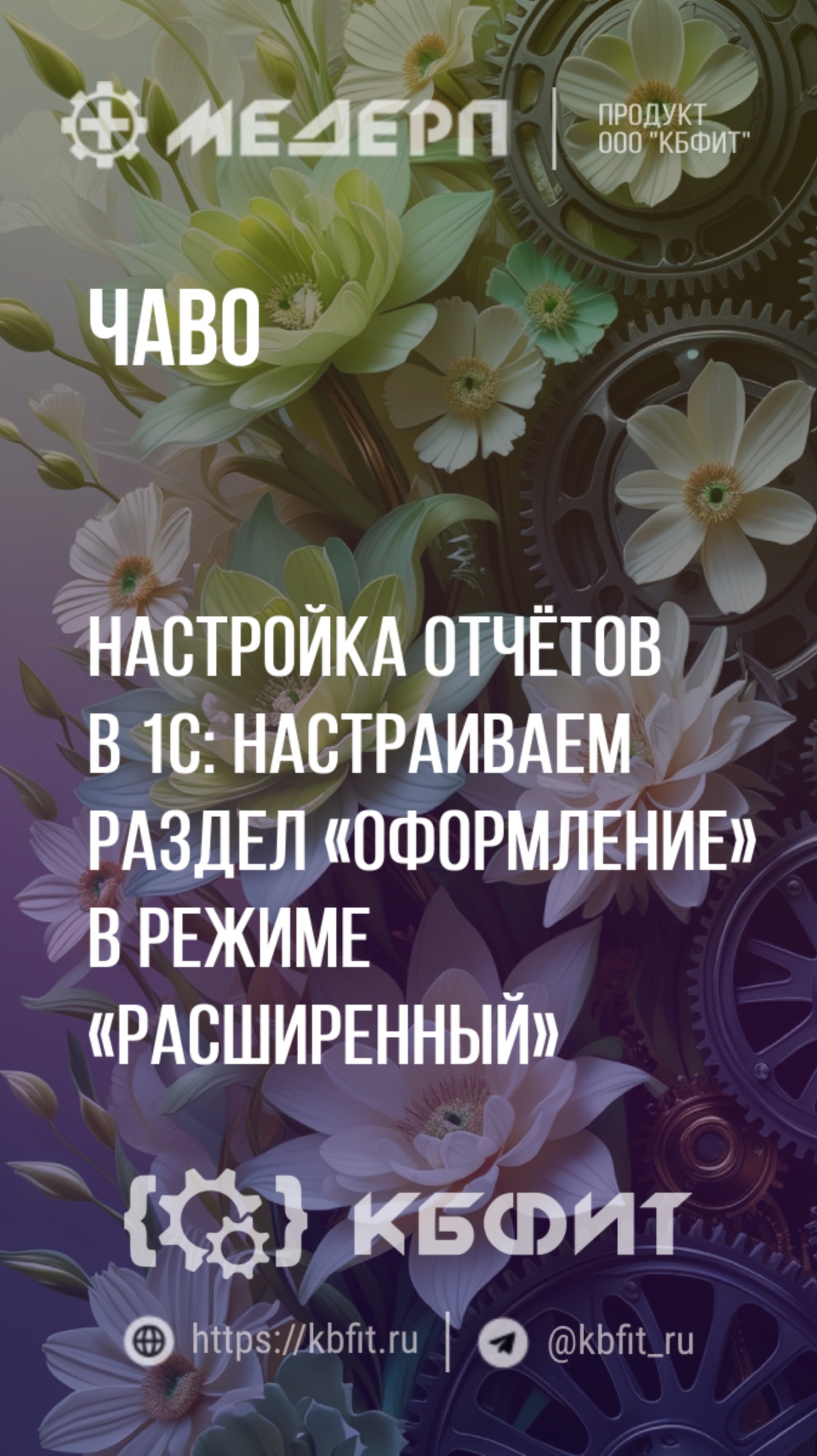 КБФИТ:МЕДЕРП.ЧАВО:Настройка отчётов в 1С:настраиваем раздел «Оформление» в режиме «Расширенный».Ч.1.