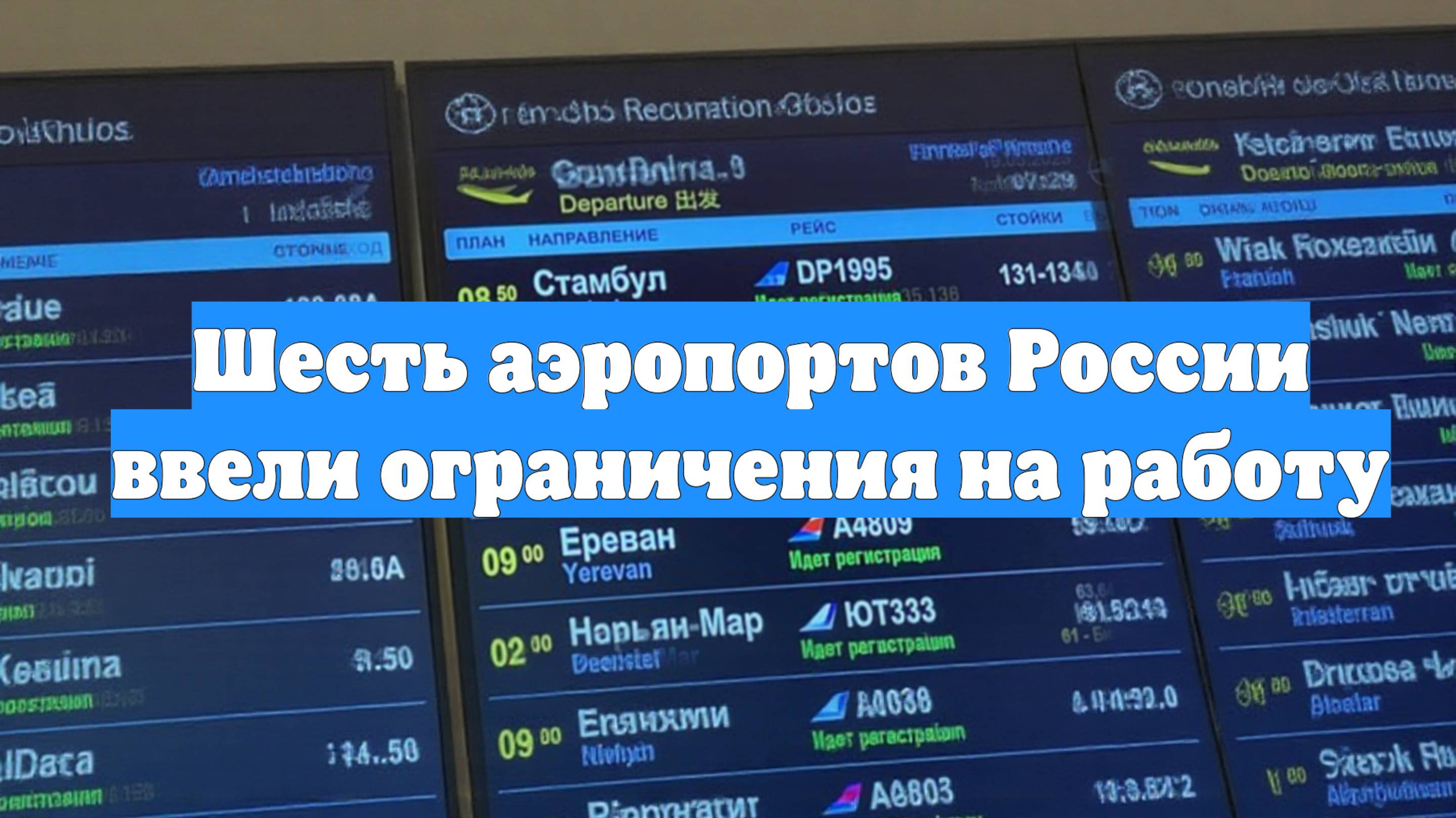 Шесть аэропортов России ввели ограничения на работу