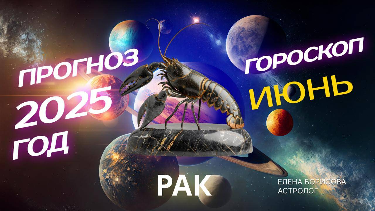 Рак  Прогноз на ИЮНЬ 2025. Гороскоп от Елены Борисовой