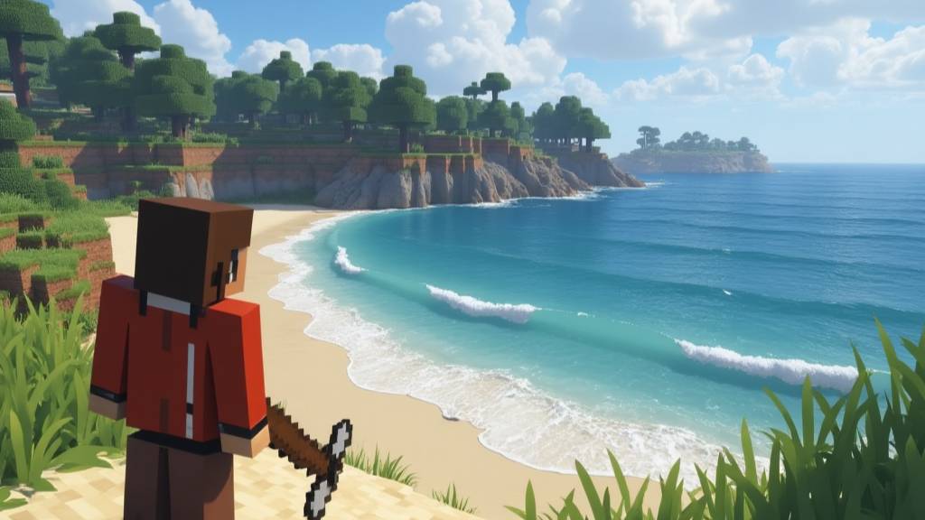 💎 Берег Сокровищ: Сбор Лута у Воды! 🏝️