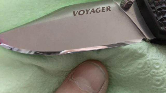 10. Cold Steel Voyager. Заточка в лінзу. Зблизька.