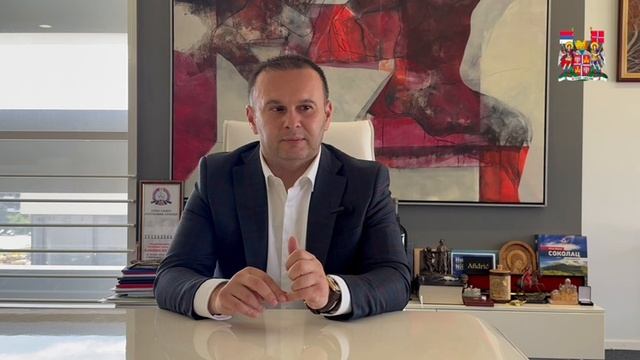 Приветствие мэра Восточного Сараева Любиши Чосича участников Фестиваля славянской письменности