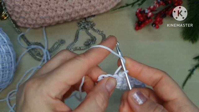 МК по вязанию Ажурной МИНИ СУМОЧКИ #жаккард #рукоделие #сумкасвоимируками