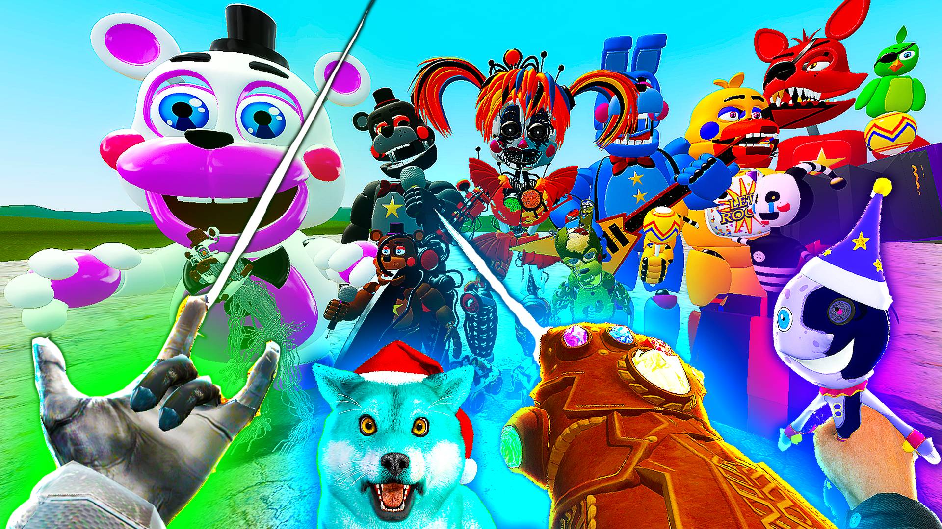 Супер герои против фнаф 9 в гаррис мод! fnaf garry's mod