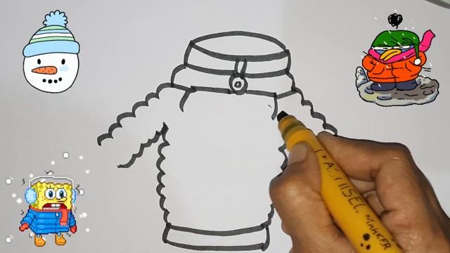 Bolalar uchun kiyim chizish/Drawing clothes forchildren/Рисование куртки для де