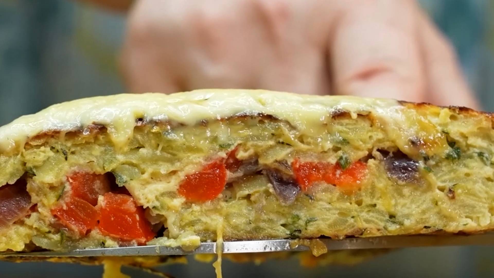 Кабачковый пирог на сковородке