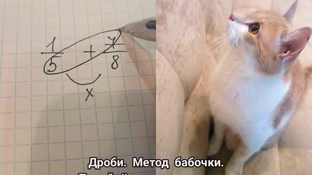Как сложить или вычесть любую дробь. Метод бабочки.