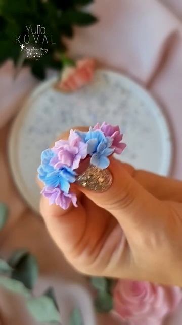 Новая брошь💜Орхидеи, гортензия и розы 🌹 Материал-хо?