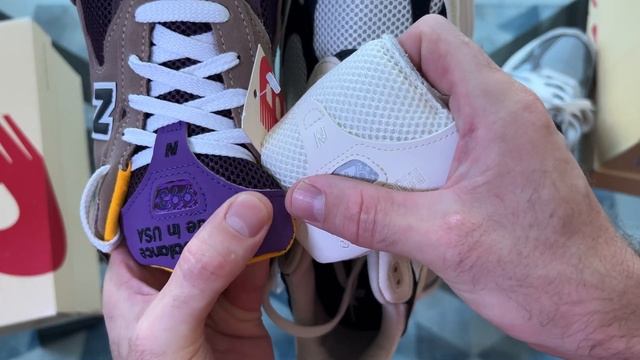 Сравнение New Balance 993 Mushroom Midnight Violet и 993 Sea Salt Black + Распако?