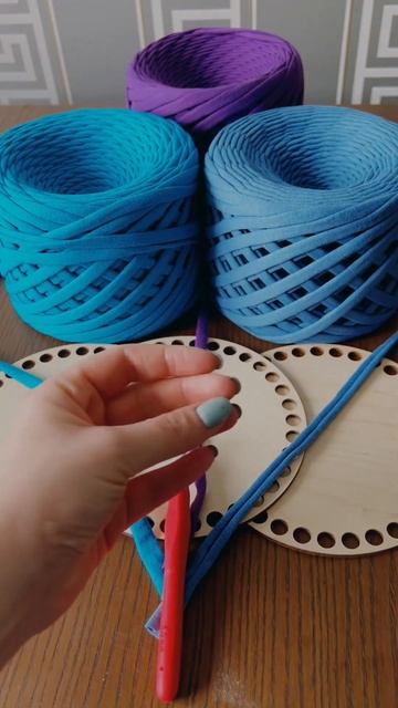 Корзинки из трикотажной пряжи/процесс