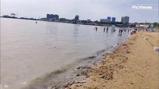 Анапа Центральный пляж сегодня 28 мая 2025. Есть ли мазут? Море и погода в Анапе сейчас