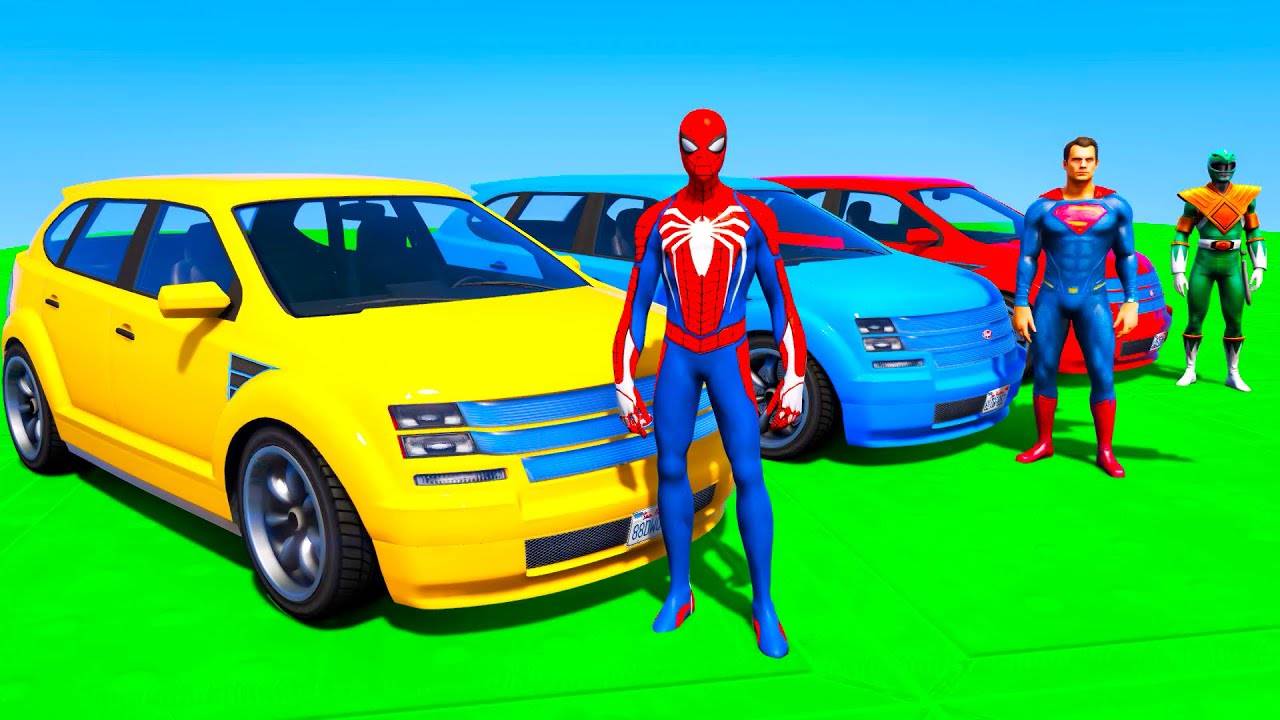Развивающие Мультфильмы про Машинки Учим Цвета и Цифры для Детей Цветные Машинки