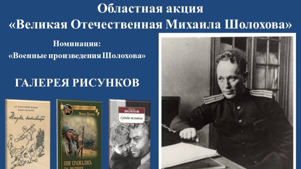 Галерея рисунков наших читателей по военным произведениям М.А. Шолохова