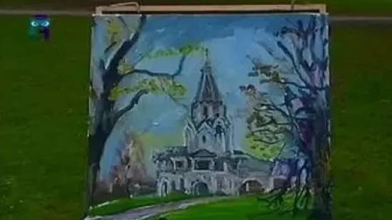 Уроки рисования # 41. Рисуем картину "Церковь Вознесения Господня" в Коломенском