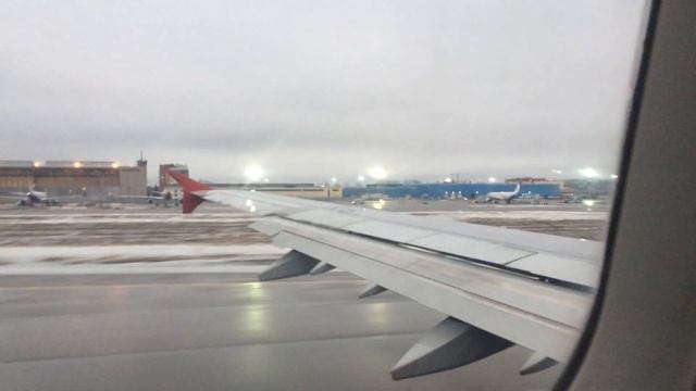 Взлет из Домодедово A-321 Redwings