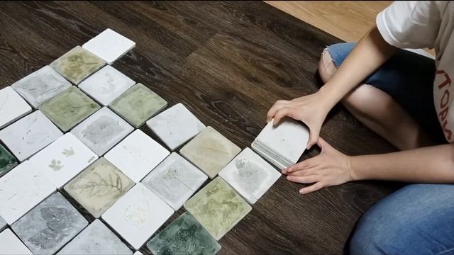 повторяю идеи из пинтерест/фартук из гипсовых плиточе