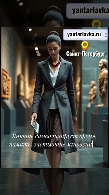 Кто она? Романтичная мечтательница? 

— Янтарь символизирует время, память, застывшие мгновения— воз