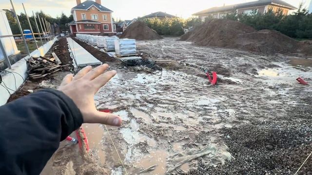 Подготовка основания, разметка для заливки бетонной п