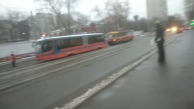 Татра Т3 (0131) буксир тянет Ктм 23 (30415) в ТРЗ // 4 декабря 2021