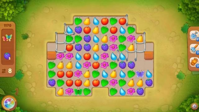 Gardenscapes.  1170 уровень.