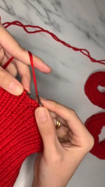 Double decrease / Убавка петель спицами
