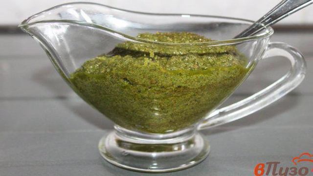 Базиликовый соус по типу Песто в заморозку