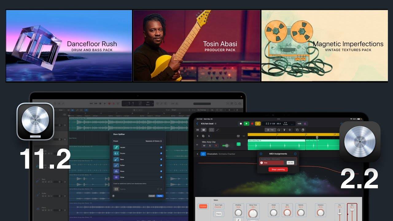 Logic Pro 11.2 and Logic Pro for iPad 2.2: Flashback Capture, New Sound Packs and more...