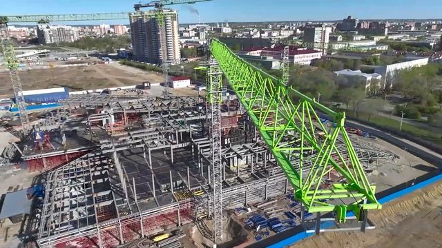 В Благовещенске продолжается строительство канатной