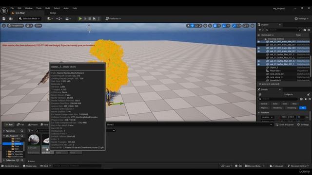 10 -Lesson 10 Importing Assets from Content Drawer to Your level