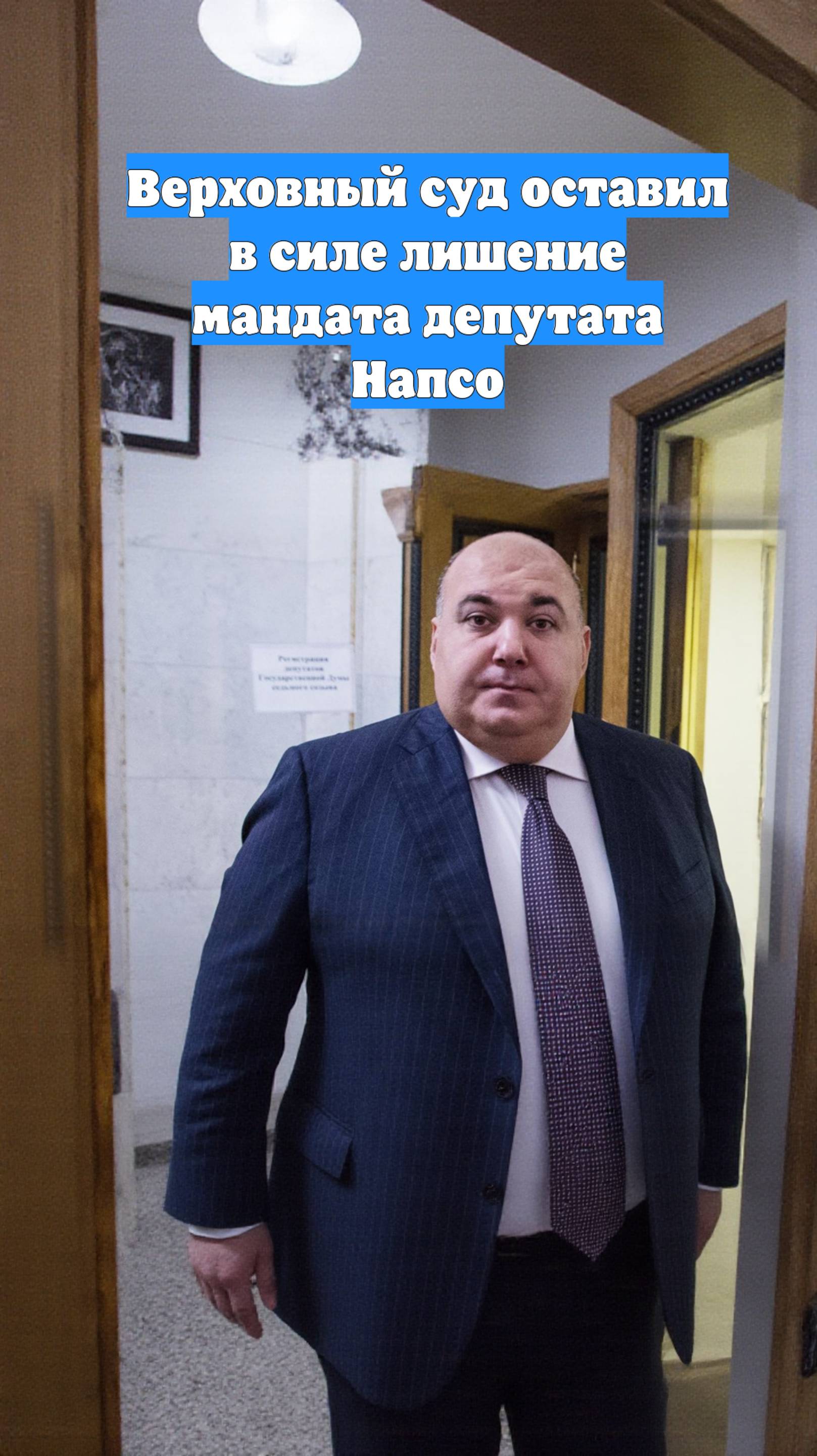 Верховный суд оставил в силе лишение мандата депутата Напсо