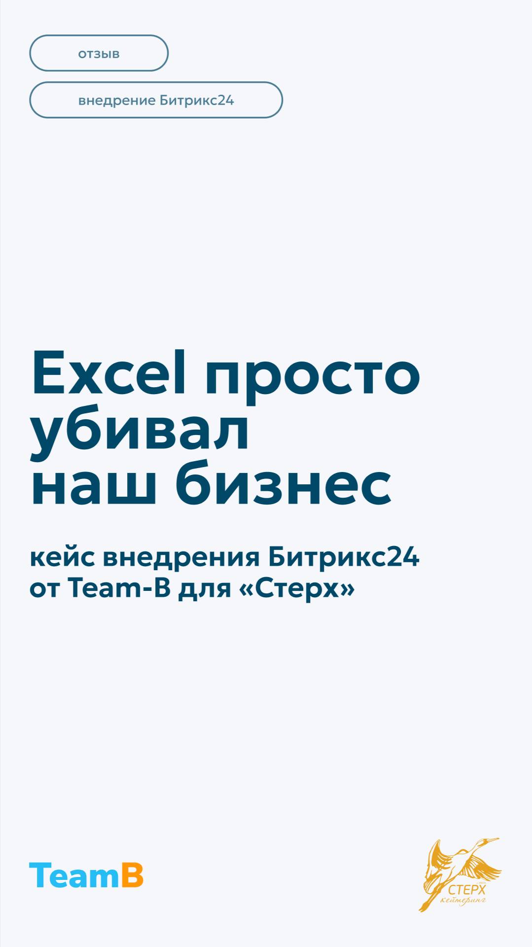 Excel просто убивал наш бизнес! 💥Кейс внедрения Битрикс24 от Team-B для “Стерх»