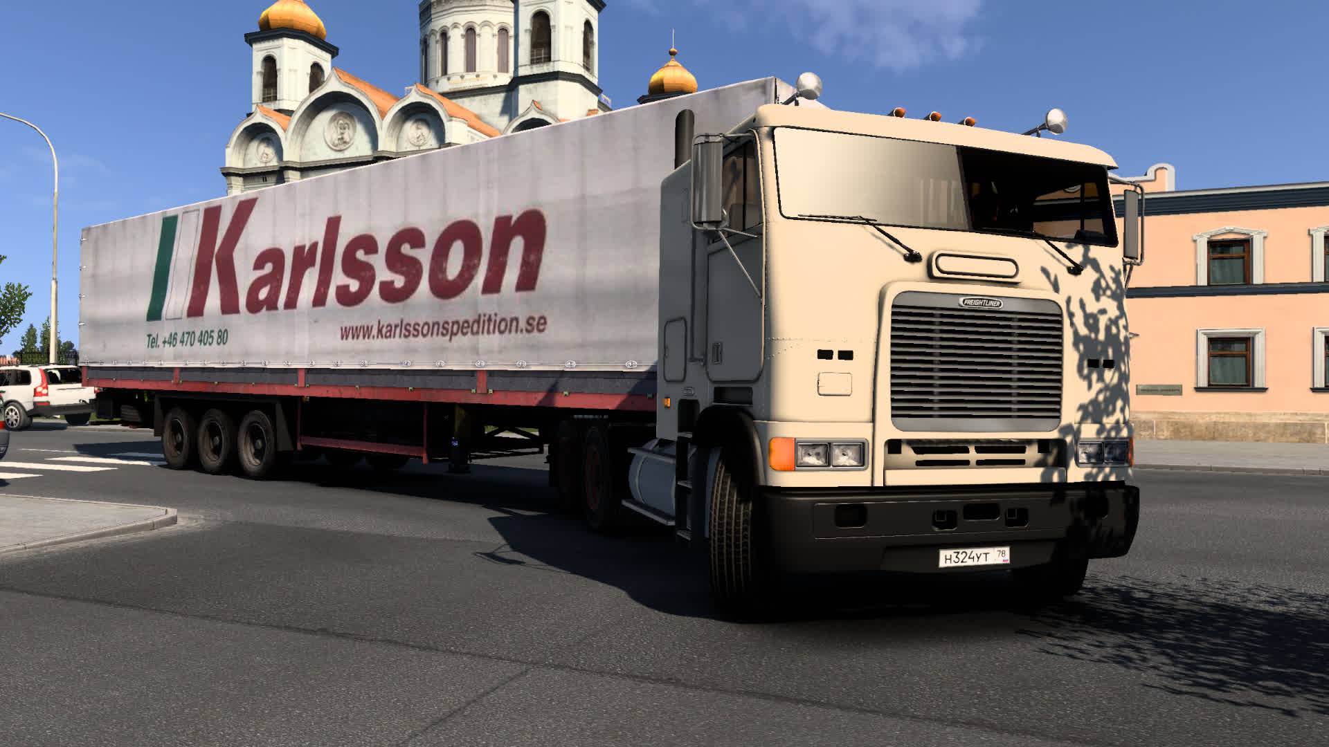 314 / ETS 2 1.53 / Русская сборка / Freightliner FLB / Мы в Твери.
