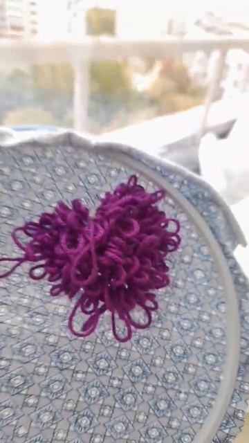 ковёр в виде сердечка своими руками 💜