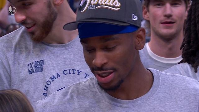 The OKC Thunder Receive The Oscar Robertson Trophy As The NBA Western Conference Champions!