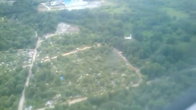 Ан-24. Полет над Хабаровском и посадка. 2014 год. Хабаровс?