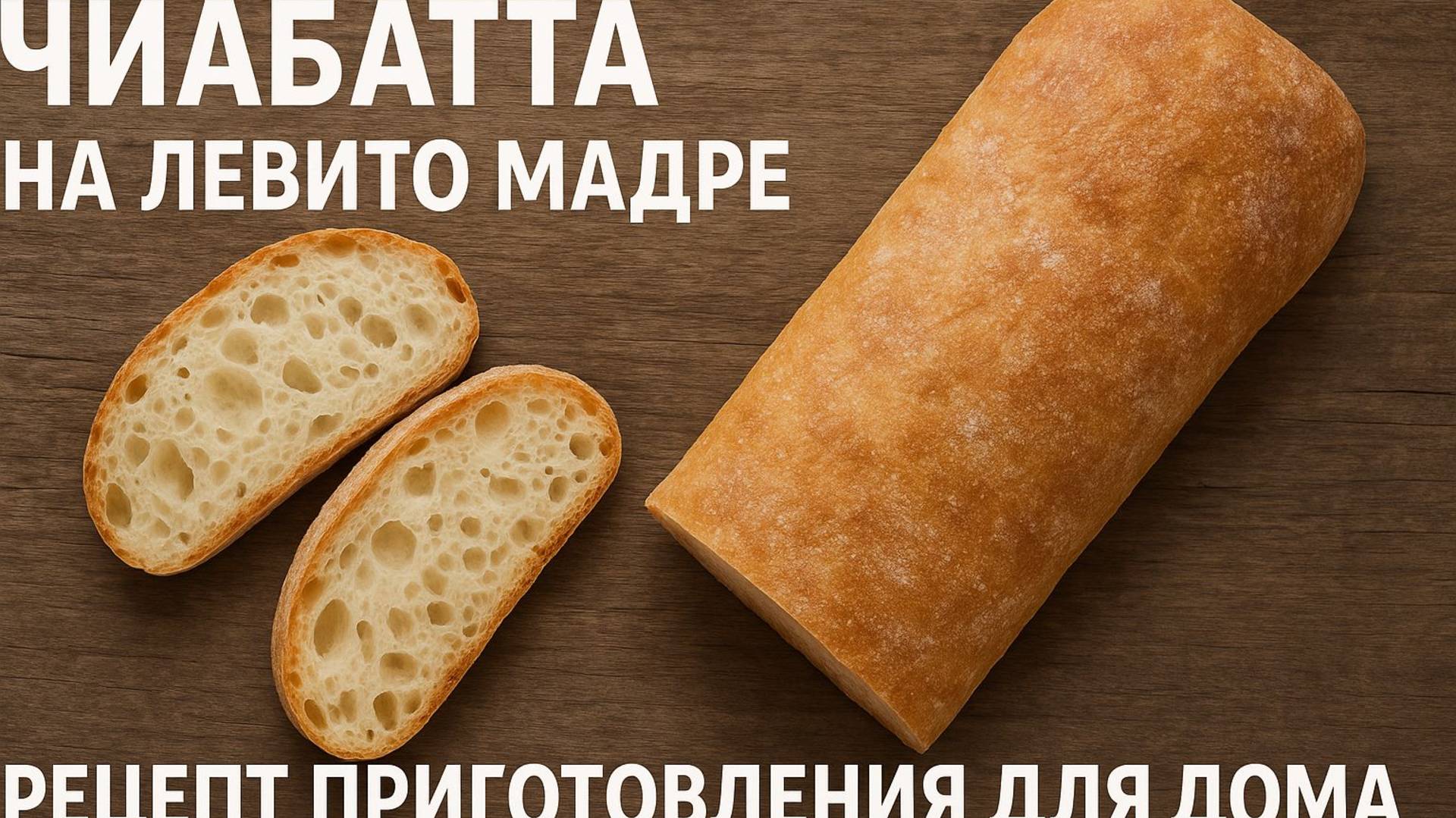 ХЛЕБ как в ЛУЧШИХ пекарнях Италии! Самый ПРОСТОЙ рецепт чиабатты!