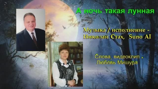 А ночь такая лунная. Любовь Мишура, Николай Стах
