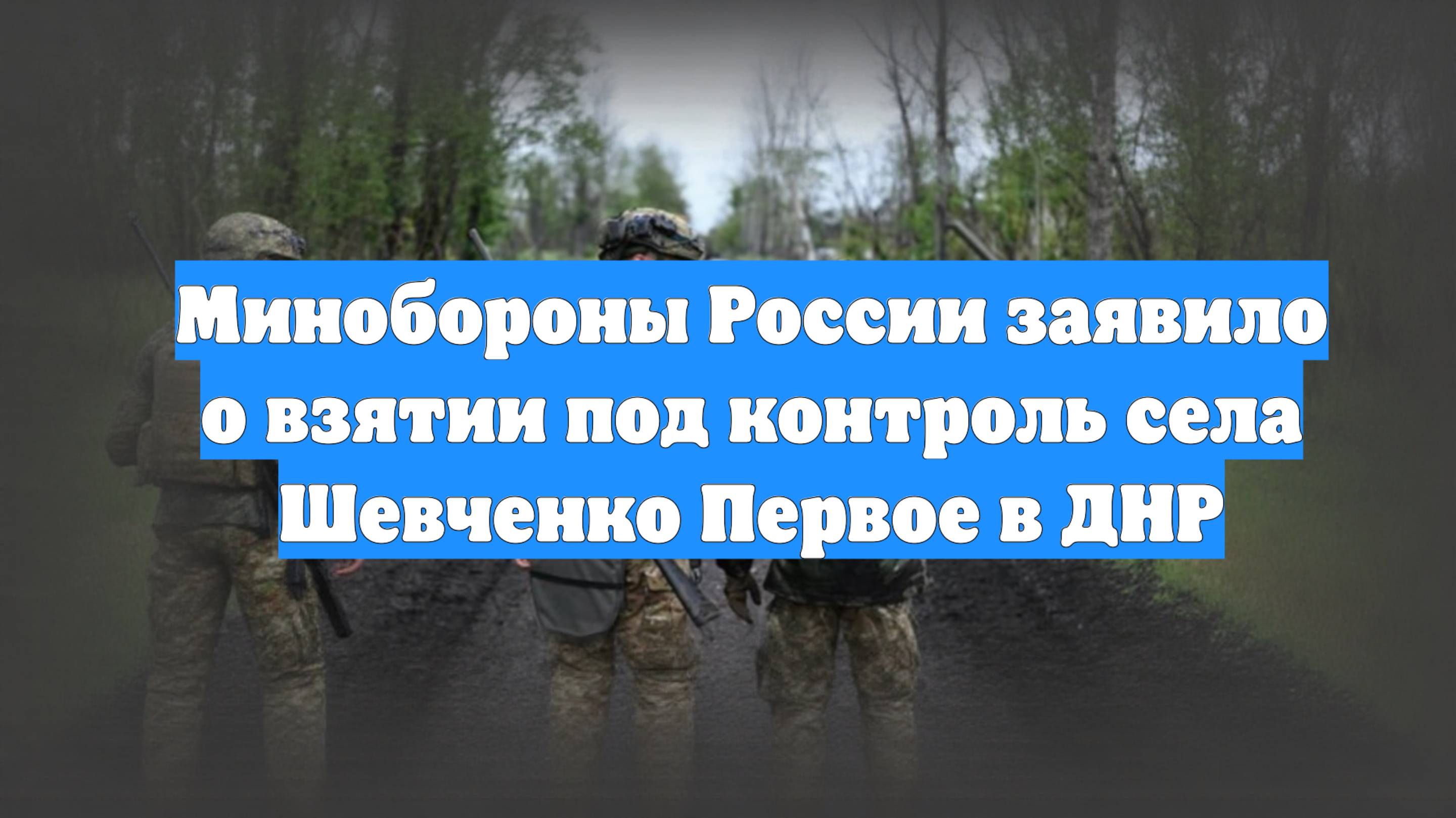 Минобороны России заявило о взятии под контроль села Шевченко Первое в ДНР