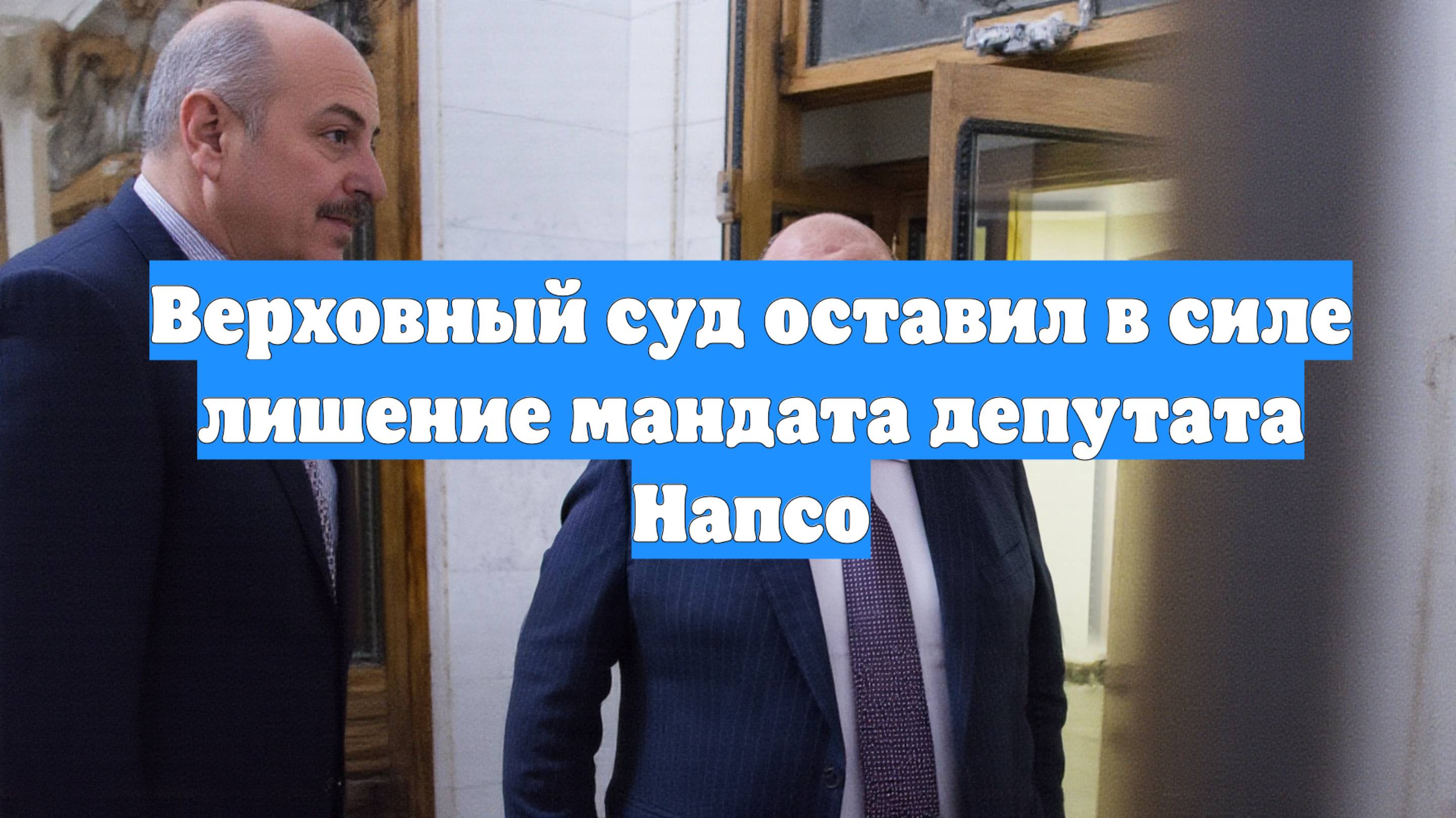 Верховный суд оставил в силе лишение мандата депутата Напсо