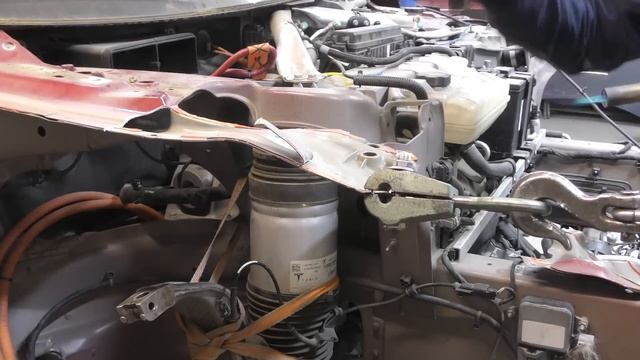 Tesla S. 🔥 Complicated front end repair! Cложный ремонт передней части!
