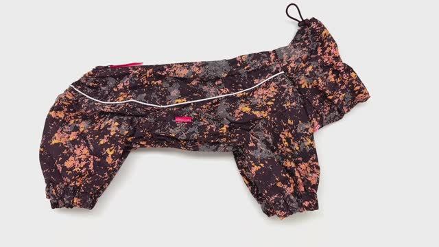 Дождевики For My Dogs  со светоотражающим принтом для мелких и средних собак.