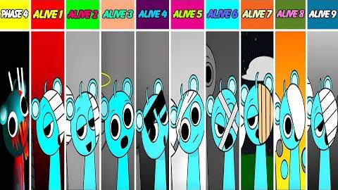 Incredibox Sprunki: Фаза 4, но все живы от Alive 1 до Alive 9 версии