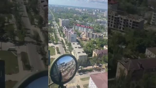 Мариуполь из кабины вертолета