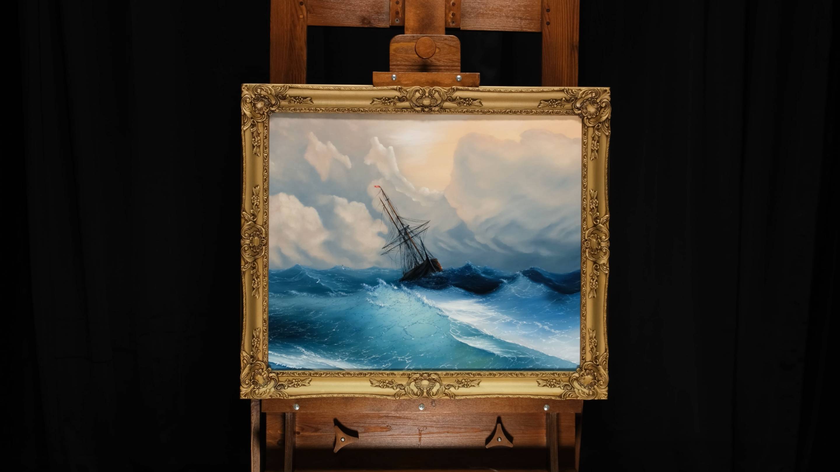Иван Айвазовский "Корабль в бурном море" 60х80 см.