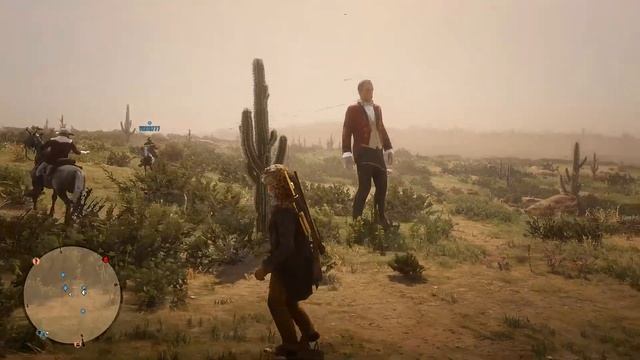 Red Dead Online Полёт в Мексику и Гулливер ВЕЛИКАН xD