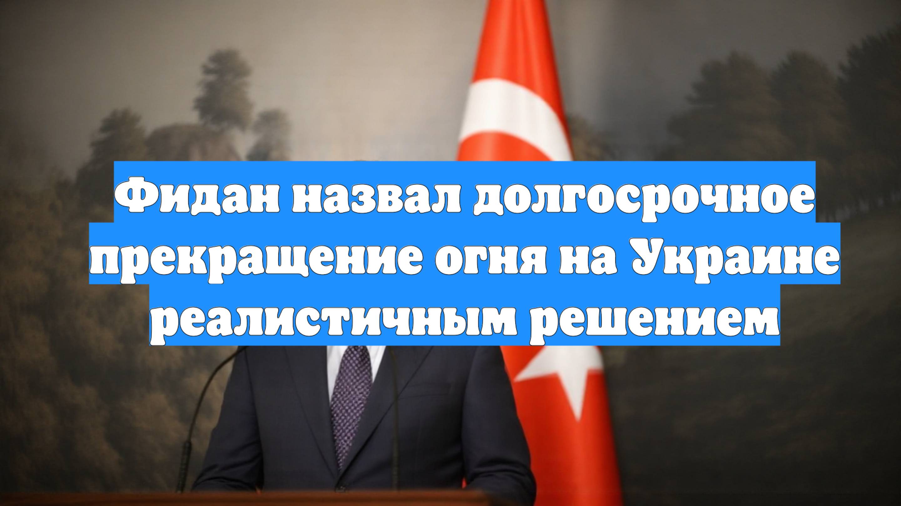Фидан назвал долгосрочное прекращение огня на Украине реалистичным решением