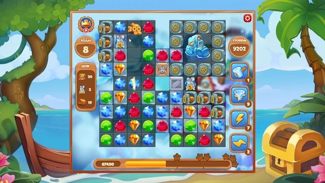 Как пройти уровень 9202 игры Сокровища Пиратов