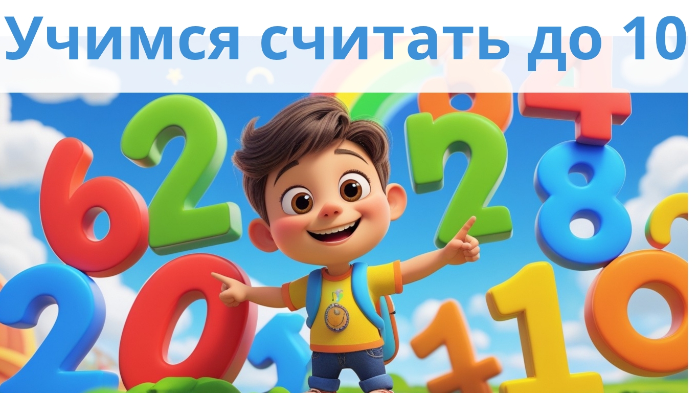 Считаем до 10 вместе! Весёлый мультфильм для малышей!