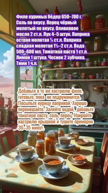 "Ароматный гуляш из курицы с паприкой и тмином" #рецепты #готовимдома #новыйрецепт #еда #готовка